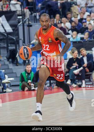 Bayerns 22 Isiaha MIKE. Basketball: Bayern - Kaunas 70:98. Euroleague, FC Bayern Basketball - Zalgiris Kaunas, Runde 3, Saison 2025-2026, am 10.10.2025 in München, S A P G A R D E N, Deutschland. Quelle / Copyright / Credit : Oryk HAIST *** Bayerns 22 Isiaha MIKE Basketball Bayern Kaunas 70 98 Euroleague, FC Bayern Basketball Zalgiris Kaunas, Runde 3, Saison 2025 2026, am 10 10 10 2025 in München, S A P G A R D E N, Deutschland Quelle Copyright Credit Oryk HAIST xBASKETBALL-BAYERN-KAUNASx Stockfoto