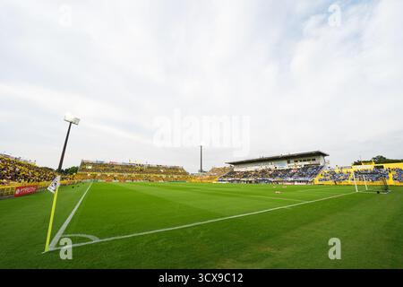 Sankyo Frontier Kashiwa Stadium, Chiba, Japan. Oktober 2025. Sankyo Frontier Kashiwa Stadium/Allgemeine Ansicht, 12. OKTOBER 2025 - Fußball/Fußball : 2025 J. League YBC Levain Cup Prime Round Halbfinale 2. Leg Spiel zwischen Kashiwa Reysol 4-1 Kawasaki Frontale im Sankyo Frontier Kashiwa Stadium, Chiba, Japan. Quelle: AFLO SPORT/Alamy Live News Stockfoto