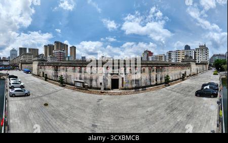 Shenzhen Hehu New Residence Longgang Hakka Folk Museum Luftfotografie Stockfoto