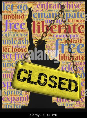 Symbolisches Bild, Trump über dämonische Rache, Verfolgung aller Gegner, Autokratie, Deportationen, Internierung in Lagern, Militär gegen US-Bürger, U Stockfoto