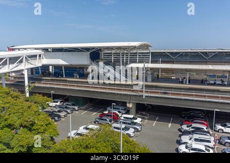 International Airport Station, Brisbane International Airport (BNE), Brisbane Airport Vorort, Brisbane, Queensland, Australien Stockfoto