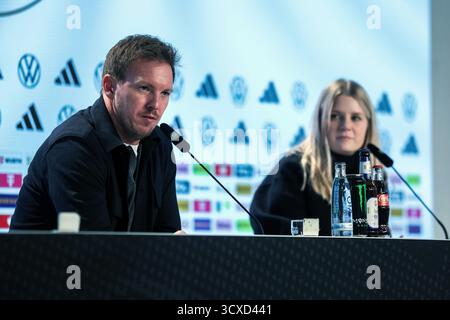 Deutschland. Oktober 2025. Fussball WM-Qualifikation Deutschland - Luxemburg am 10.10.2025 in der PreZero Arena in Sinsheim Julian Nagelsmann ( Nationaltrainer ) DFB-Vorschriften verbieten jede Verwendung von Fotografien als Bildsequenzen und/oder Quasi-Video. Foto: Revierfoto Credit: ddp Media GmbH/Alamy Live News Stockfoto