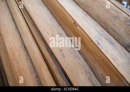 Trockene Palmblattnaht. Tropische Palmblätter Hintergrund. Stockfoto