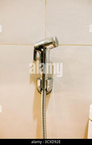 Nahaufnahme des Bidet-Sprays Stockfoto