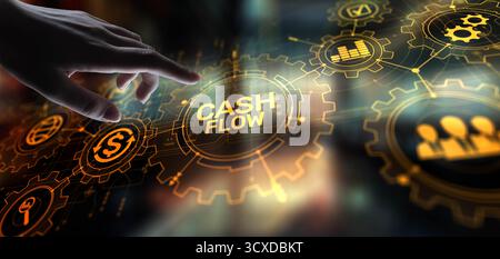 Cashflow-Konzept: Verwaltung der Geschäftsfinanzen für Stabilität und Wachstum. Stockfoto