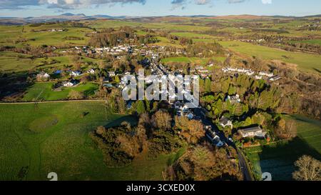 Blick aus der Vogelperspektive auf New Galloway, Dumfriesshire, Schottland Stockfoto