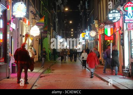 Amsterdam, Warmoesstraat // Amsterdam, Warmoesstraat Stockfoto