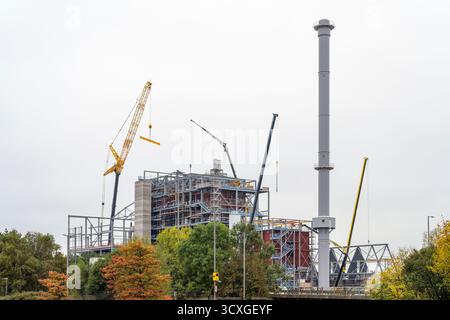Bau des South Clyde Energy Centre Energy from Waste Facility (EFW) Verbrennungsanlage, Glasgow, Schottland, Vereinigtes Königreich Stockfoto