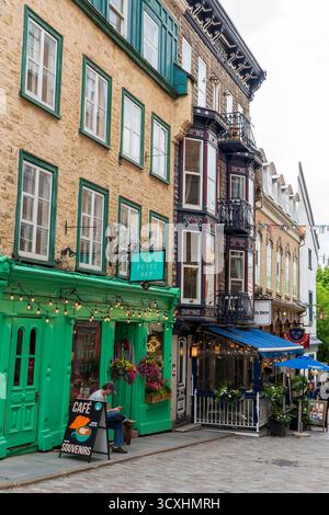 Straßenlandschaften, Old Quebec, Kanada. Stockfoto