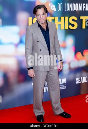 14. Oktober 2025, London, England, Großbritannien - wird Arnett anwesend sein? Premiere, BFI London Film Festival 2025 - Royal Festival Hall Stockfoto