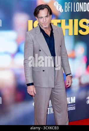 14. Oktober 2025, London, England, Großbritannien - wird Arnett anwesend sein? Premiere, BFI London Film Festival 2025 - Royal Festival Hall Stockfoto