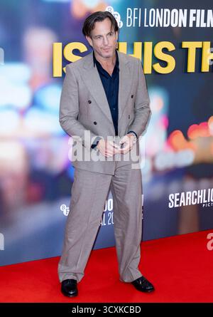 14. Oktober 2025, London, England, Großbritannien - wird Arnett anwesend sein? Premiere, BFI London Film Festival 2025 - Royal Festival Hall Stockfoto