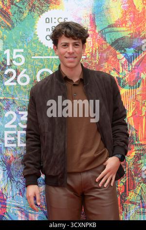 Rom, Italien. Oktober 2025. Francesco Centorame nimmt am Fotoruf des Films „Squali“ während des Rome Film fest 2025 im Auditorium Parco Della Musica Teil. Quelle: SOPA Images Limited/Alamy Live News Stockfoto