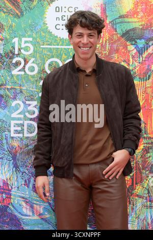 Rom, Italien. Oktober 2025. Francesco Centorame nimmt am Fotoruf des Films „Squali“ während des Rome Film fest 2025 im Auditorium Parco Della Musica Teil. Quelle: SOPA Images Limited/Alamy Live News Stockfoto