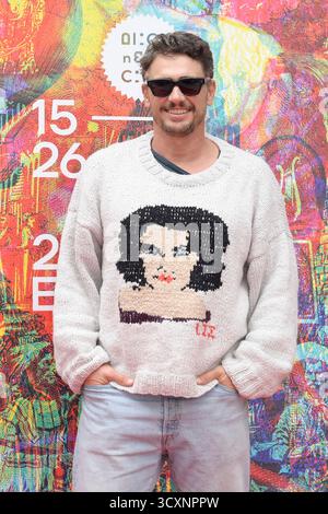 Rom, Italien. Oktober 2025. James Franco nimmt am Fotoruf des Films „Squali“ während des Rome Film fest 2025 im Auditorium Parco Della Musica Teil. Quelle: SOPA Images Limited/Alamy Live News Stockfoto