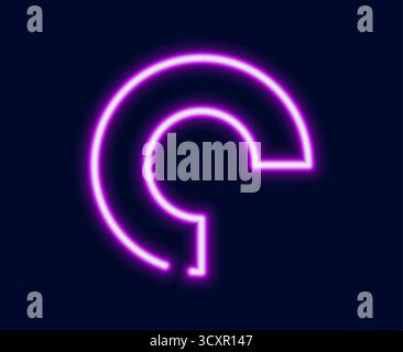 Abbildung des Symbols zum Aktualisieren oder erneuten Laden von Neonleuchten Stock Vektor