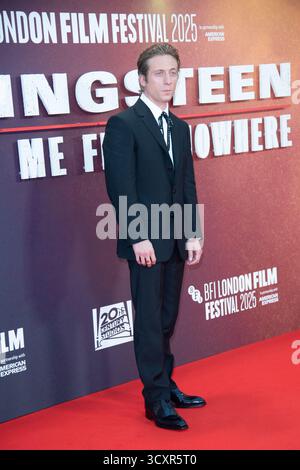 London, Großbritannien. Oktober 2025. Im Bild: Jeremy Allen White nimmt an der „Springsteen: Deliver Me from Nowhere“-Headline Gala beim 69. BFI London Film Festival in der Royal Festival Hall in Southbank Teil. Quelle: Justin Ng/Alamy Live News Stockfoto