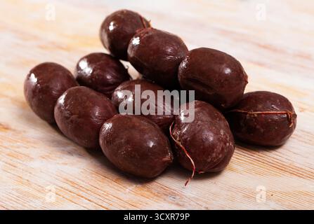 Spanische Blutwurstmorcilla Stockfoto