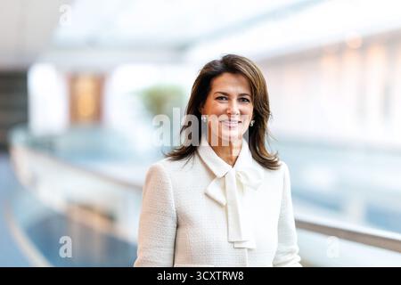 München, Deutschland. Oktober 2025. Michaela Kaniber (CSU), Ministerin für Ernährung und Landwirtschaft Bayerns, kommt am 14. Oktober 2025 zu einer Kabinettssitzung im Bayerischen Staatskanzleramt in München (Bayern). Quelle: Matthias Balk/dpa/Alamy Live News Stockfoto