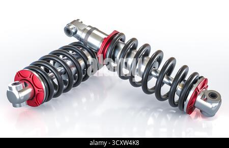 3D-Kfz-Stoßdämpfer Stockfoto