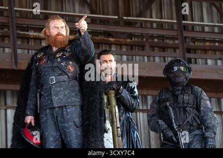 Afterburn ist ein US-amerikanischer postapokalyptischer Actionfilm von J. J. Perry aus dem Jahr 2025, der von Matt Johnson und Nimród Antal geschrieben wurde. Die Hauptrollen sind Dave Bautista, Samuel L. Jackson, Olga Kurylenko und Kristofer Hivju. Es basiert auf dem gleichnamigen Red 5 Comics von Scott Chitwood, Paul Ens und Wayne Nichols. Stockfoto