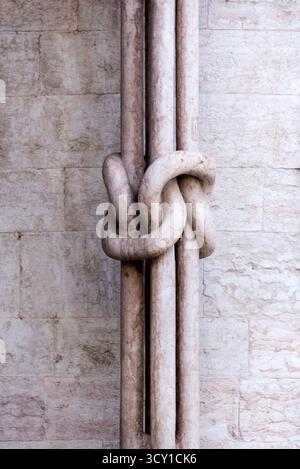 Pizza del Duomo und Neptuno-Brunnen. Trient, Italien Stockfoto