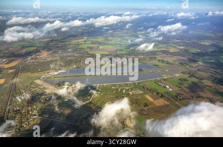 Ehemaliger Luftwaffenstützpunkt Ahlhorn ÄTNA, Emstek, Niedersachsen, Deutschland, Europa, Luftbild, Vogelperspektive, Luftaufnahme, Luftaufnahme, Luftaufnahme Stockfoto