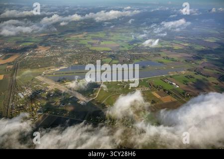 Ehemaliger Luftwaffenstützpunkt Ahlhorn ÄTNA, Emstek, Niedersachsen, Deutschland, Europa, Luftbild, Vogelperspektive, Luftaufnahme, Luftaufnahme, Luftaufnahme Stockfoto
