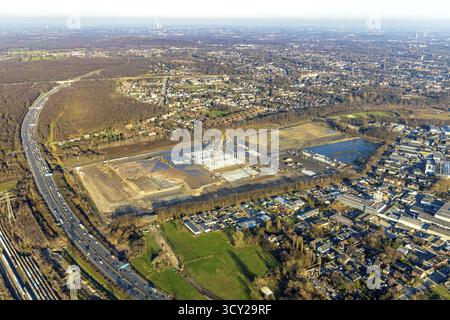 Luftaufnahme, Logport V, Weierheide Waldteichstraße, Einzelhandelskette Edeka Rhein-Ruhr, neues Zentrallager im Norden von Oberhausen, Sterkrade, Oberh Stockfoto