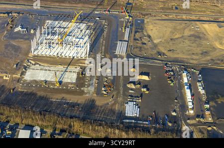 Luftaufnahme, Logport V, Weierheide Waldteichstraße, Einzelhandelskette Edeka Rhein-Ruhr, neues Zentrallager im Norden von Oberhausen, Sterkrade, Oberh Stockfoto