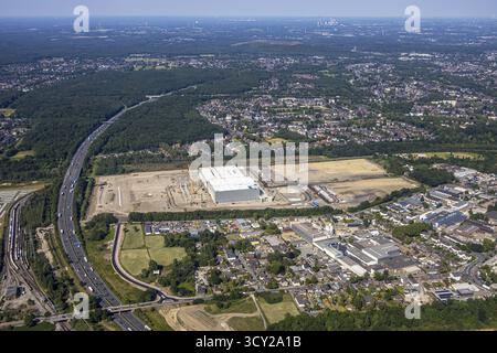 Luftaufnahme, Oberhausen, Logport V, duisport, Gewerbegebiet Waldteichstraße, EDEKA-Logistik-ZENTRUM, Sterkrade, Ruhrgebiet, Nordrhein-Westfalen Stockfoto