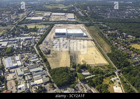 Luftaufnahme, Oberhausen, Logport V, duisport, Gewerbegebiet Waldteichstraße, EDEKA-Logistik-ZENTRUM, Sterkrade, Ruhrgebiet, Nordrhein-Westfalen Stockfoto