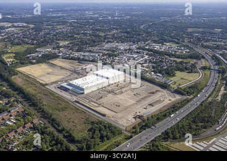 Luftaufnahme, Oberhausen, Logport V, duisport, Gewerbegebiet Waldteichstraße, EDEKA-Logistik-ZENTRUM, Sterkrade, Ruhrgebiet, Nordrhein-Westfalen Stockfoto