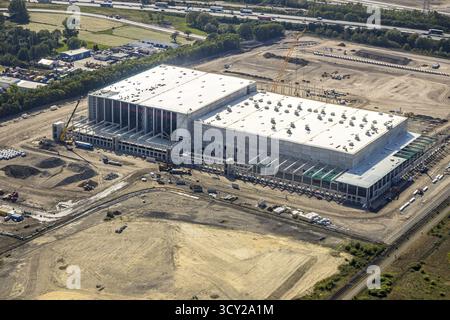 Luftaufnahme, Oberhausen, Logport V, duisport, Gewerbegebiet Waldteichstraße, EDEKA-Logistik-ZENTRUM, Sterkrade, Ruhrgebiet, Nordrhein-Westfalen Stockfoto