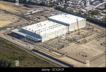 Luftaufnahme, Oberhausen, Logport V, duisport, Gewerbegebiet Waldteichstraße, EDEKA-Logistik-ZENTRUM, Sterkrade, Ruhrgebiet, Nordrhein-Westfalen Stockfoto