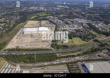 Luftaufnahme, Oberhausen, Logport V, duisport, Gewerbegebiet Waldteichstraße, EDEKA-Logistik-ZENTRUM, Sterkrade, Ruhrgebiet, Nordrhein-Westfalen Stockfoto
