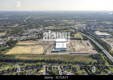 Luftaufnahme, Oberhausen, Logport V, duisport, Gewerbegebiet Waldteichstraße, EDEKA-Logistik-ZENTRUM, Sterkrade, Ruhrgebiet, Nordrhein-Westfalen Stockfoto