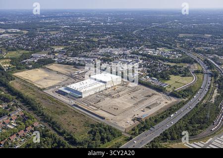 Luftaufnahme, Oberhausen, Logport V, duisport, Gewerbegebiet Waldteichstraße, EDEKA-Logistik-ZENTRUM, Sterkrade, Ruhrgebiet, Nordrhein-Westfalen Stockfoto