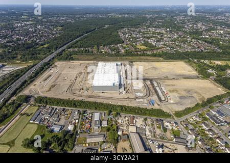 Luftaufnahme, Oberhausen, Logport V, duisport, Gewerbegebiet Waldteichstraße, EDEKA-Logistik-ZENTRUM, Sterkrade, Ruhrgebiet, Nordrhein-Westfalen Stockfoto