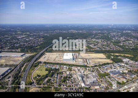 Luftaufnahme, Oberhausen, Logport V, duisport, Gewerbegebiet Waldteichstraße, EDEKA-Logistik-ZENTRUM, Sterkrade, Ruhrgebiet, Nordrhein-Westfalen Stockfoto