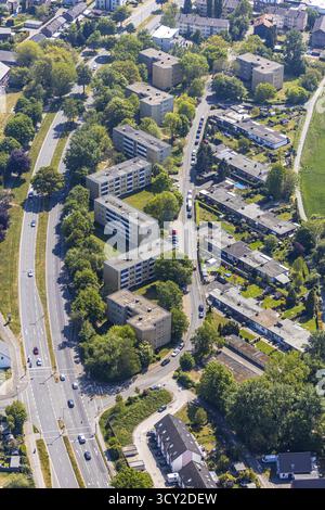 Luftaufnahme, Wohngebäude Hans-Boeckler-Straße, Wesel, Ruhrgebiet, Niederrhein, Nordrhein-Westfalen, Deutschland Stockfoto