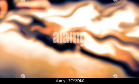 Abstraktes warmes Licht fließendes flüssiges Hintergrundkonzept Stockfoto