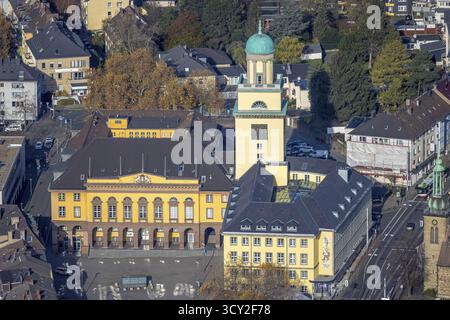 Luftaufnahme, Rathaus Witten, Witten, Ruhrgebiet, Nordrhein-Westfalen, Deutschland Stockfoto