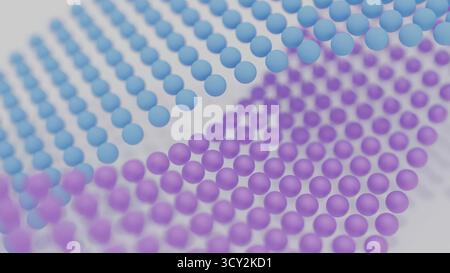Abstrakte Grunge-Blasen, die über gestreiftem Hintergrund aufsteigen. Design Stockfoto