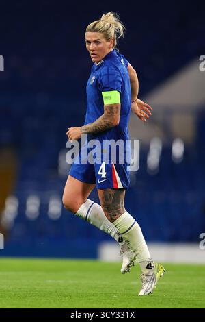 London, Großbritannien. Oktober 2025. Millie Bright von Chelsea während des Spiels Chelsea Women vs Paris FC UEFA Womens Champions League in Stamford Bridge, London. Der Bildnachweis sollte lauten: Paul Terry/Sportimage Credit: Sportimage Ltd/Alamy Live News Stockfoto
