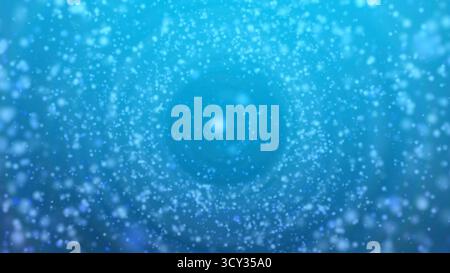 Blaue abstrakte Partikel fließender heller Hintergrund Stockfoto