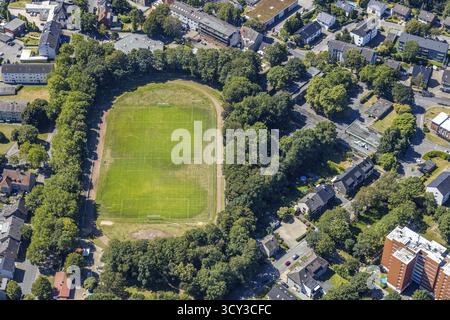 Luftaufnahme, Sportplatz Zweckel, Dorstener Straße, Zweckel, Gladbeck, Ruhrgebiet, Nordrhein-Westfalen, Deutschland, DE, Europa, Fußballfeld, Fussball Stockfoto