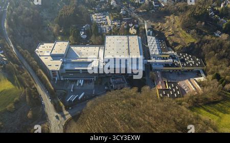 Luftaufnahme, Firmengebäude Ferdinand Bilstein GmbH + Co KG, FEBI, Wilhelmstraße, Ennepetal, Ruhrgebiet, Nordrhein-Westfalen, Deutschland, DE, Europa Stockfoto