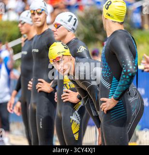 Wollongong, Nsw, Australien. Oktober 2025. HECTOR TOLSA GARCIA aus Spanien vor dem Start des Juniorenrennens. (Kreditbild: © Stephane Thomas/ZUMA Press Wire) NUR REDAKTIONELLE VERWENDUNG! Nicht für kommerzielle ZWECKE! Stockfoto