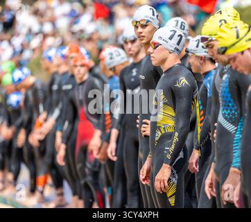 Wollongong, Nsw, Australien. Oktober 2025. JAKUB SUCHAN aus Polen konzentriert sich vor dem Start des Juniorenrennens. (Kreditbild: © Stephane Thomas/ZUMA Press Wire) NUR REDAKTIONELLE VERWENDUNG! Nicht für kommerzielle ZWECKE! Stockfoto